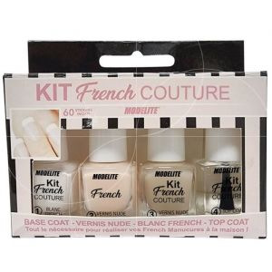 Kit French Couture - MODELITE - Vernis Blanc - Vernis Nude Rose - Vernis Nude Beige