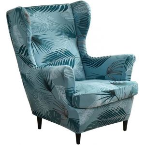 Housse de Fauteuil à Oreilles Extensible Housse Fauteuil à Oreilles 2 pièces Housse de Protection Couvre Style A