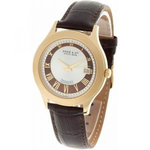 MONTRE Femme ou Homme Haas & Cie Suisse 1948 PLAQU&Eacute;E OR Rose avec Date et Jour. ALH384XGA
