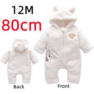 Gigoteuse à Manches Longues pour Bébé - Blanc - Taille 12M/80cm