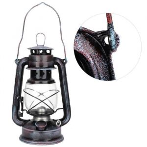 Lampe &agrave; p&eacute;trole - MOTHINESSTO - Vintage - 24 cm - Fer de haute qualit&eacute; - Grande luminosit&eacute;