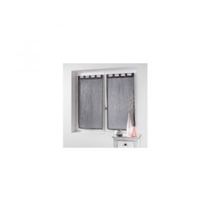 Voilage - DOUCEUR DINTERIEUR - Filiane - 90 x 160 cm - Gris anthracite - Passants