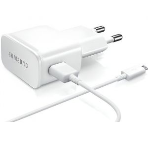 Chargeur secteur original Samsung ETA-U90EWE pour Galaxy J3 / J3 2016 2017 - Blanc - Micro USB - 2A