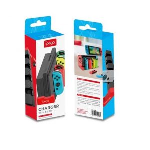 Station de chargement - iPega - PG-9186 - 4-en-1 - Compatible Nintendo Switch - Couleur Noir