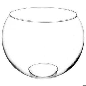 Vase boule en verre - ATMOSPHERA - 30 cm diamètre - Transparent - Design contemporain - Objets décoratifs