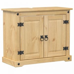 Bonne qualité - Armoire de rangement Armoire lavabo de salle de bain et WC - BONNIE - Corona - Bois de pin massif DECO M6599825