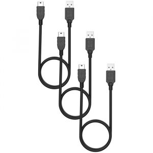 Lot 3 cables pour Nikon Coolpix A/A10/A100/A300/AW100/AW100s/AW110/AW110s/B500 - Cable MINI USB/USB 2.0 Noir 1 M&egrave;tre Phonillico&reg;