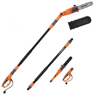 GOPLUS 750W Élagueuse Électrique sur Perche Télescopique 212-286CM-Scie dElagage-Vitesse 11m/s avec Tête Réglable -30° à 30°