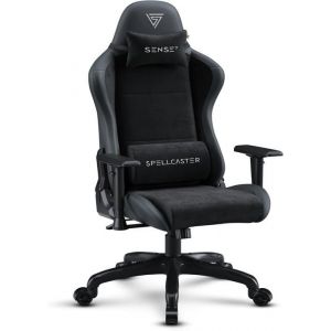 Chaise Gaming - FUKU - Spellcaster - Cuir &Eacute;co & Alcantara - Inclinaison 160&deg; - Accoudoirs 1D - Noir