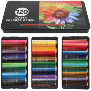 Coffret de crayons de couleur aquarelle - EINNENFFER - 120 couleurs - Bois - Professionnel - Mixte