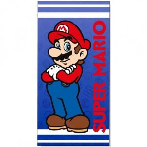 MARIO-SUPER MARIO BROSS-DRAP DE BAIN-SERVIETTE DE PLAGE-70X140 CM-MICROFIBRE-NEUF.