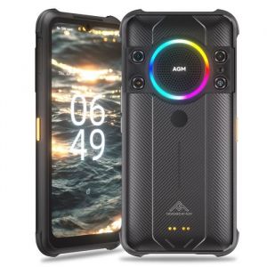 AGM H5 Pro Téléphone Portable Android 12 Smartphone Incassable 109dB Haut-Parleur 7000 mAh Batterie Dual SIM 6.53 Antichoc Etanche