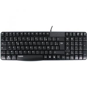 Clavier USB - RAPOO - N2400 - 104 touches - Filaire - R&eacute;sistant aux &eacute;claboussures