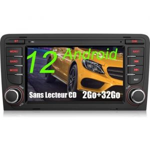 AWESAFE Autoradio Android 13 pour Audi A3 8P/S3/RS3/Sportback 2Go+32Go avec 7 Écran Tactile GPS WiFi FM