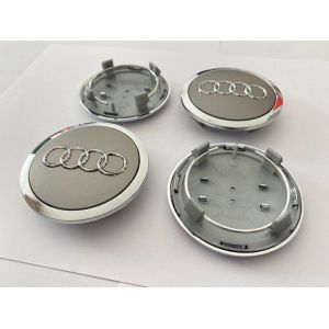 MOYEU DE ROUE 4 x centres de roue Argent 69mm Audi emblème cache moyeu 8T0 601 170A