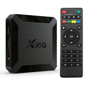 Boitier iptv Android 10.0 TV Box X96Q H313 Quad Core 2 Go+16 Go de Rom 4K WiFi 2.4Ghz Mini Smart TV Box Lecteur Multimédia