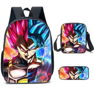 Sacs à Dos Dragon BallSet Scolaire 3 en 1 Sacs à Deux Épaules Sacs Scolaires 3D Impression Sac à Dos Cartable RéglableStyle 16