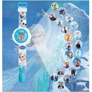 Montre Elsa La Reine des Neiges II avec projecteur 20 Figurines Montre electronique projection Enfant fille