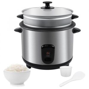 Cuiseur &agrave; riz 18L - OZAVO Mini Rice Cooker &Eacute;lectrique Vapeur avec Couvercle en Verre Bol Antiadh&eacute;sif Amovible