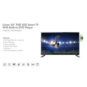 TV LED 24 pouces - LINSAR - FHD - DVD - 12V