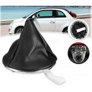 Soufflet + Cadre Cuir PU Plastique ABS Chrom&eacute; Adapt&eacute; &agrave; Fiat 500 / 500C 2007-2015