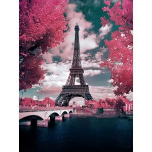 Peinture au diamant 5D - DIY - La Tour Eiffel - 30x40cm - D&eacute;coration chambre/salon - Mixte