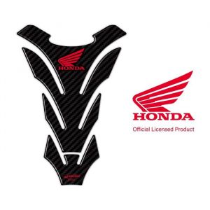 Autocollant en r&eacute;sine Gel sous Licence Officielle Honda Tank Pad Protection de r&eacute;servoir de Moto - Effet Carbone et Logo Honda