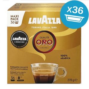 36 CAPSULES DE CAF&Eacute; ORO. LAVAZZA A MODO MIO - HAUTE QUALITE - 100% ITALIEN