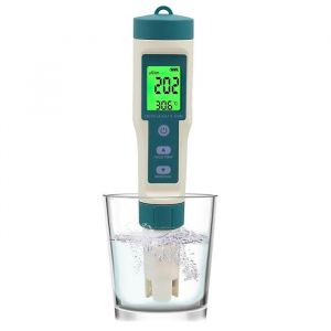 Testeur de Qualité de Leau 8 en 1 Testeur PH/TDS/SALT/SG/ORP/EC/TEMP/H2 pour Eau Potable Eau Piscine Spa Hydroponie