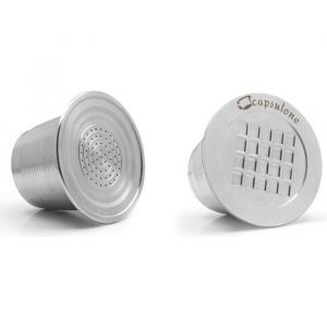 i cafilas Trou rond Reutilisable Filtre a cafe Capsules Coupe Goutteur Acier inoxydable Nespresso Rechargeable Capsule Obtenir Bross