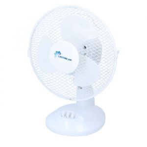 Ventilateur de table - Lifetime Air - Ø23cm - 2 vitesses - Oscillation automatique - Blanc
