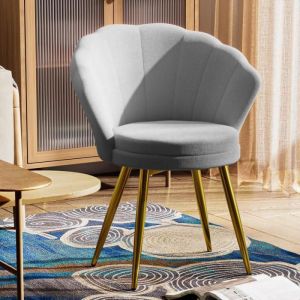 Fauteuil - XUANYU -Fauteuil velours -  Fauteuil Relax - Fauteuil velours - Tissu - Gris-42x40x80cm -FAUTEUIL DE BUREAU