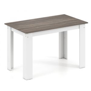 GIANTEX Table &agrave; Manger Rectangulaire pour 4-6 Personnes Bureau dOrdinateur Moderne- 120 x 70 x 75 cm- Cuisine Salon- Blanc