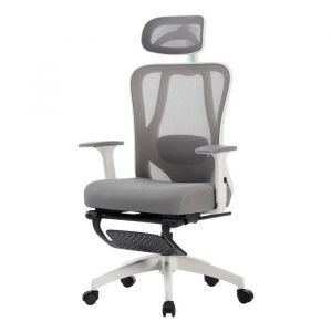 Sevencomfort-Chaise de bureau ergonomique avec siège réglable-chaise de bureau respirante avec support lombaire-charge 200KG-gris