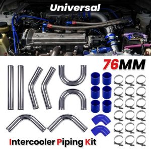 3 76 mm Aluminum Intercooler Turbo Piping Pipe Kit Universel Tuyauterie INTERCOOLER