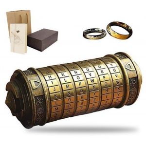 Mini Cryptex - TD® - Da Vinci Code - Bronze - Cadeau Original - Décoration Romantique