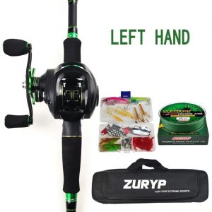 Main gauche-2.1m-Ensemble De Canne &Agrave; P&ecirc;che Casting En Carbone Combo De 2.7 &Agrave; M Avec Sac De Moulinet Dapp&acirc;t