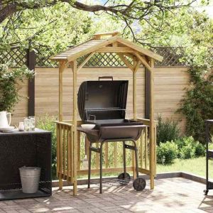 BONNIE&reg; Abri pour barbecue/outils de jardinage - Anti corrosion/imputrescible - Marron 133.5 x 63 x 200 cm Pin impr&eacute;gn&eacute; EU449998