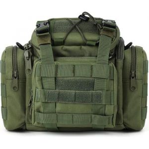 NEUFU Large Camo Carpe Brochet P&ecirc;che Sac Fourre-tout Si&egrave;ge Bo&icirc;te Sac &agrave; Dos Fishing Box Vert