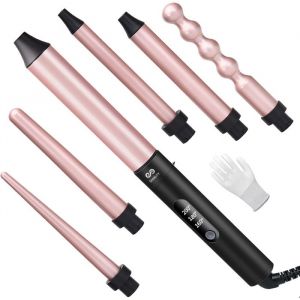 Fer à Boucler 6 en 1 - SEABUTY 9-32mm Kit Fer à Friser en Céramique Professionnel - Chauffage Rapide - 3 Températures Réglables