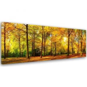 Tableau Décoration Murale forêt Automne40x120 cm Impression sur Toile Paysage Nature tableaux pour la mur pour la Maison