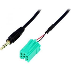 C&acirc;ble Adaptateur AUX Jack - Renault - CLIO - Noir - Universel - Audio pour autoradio