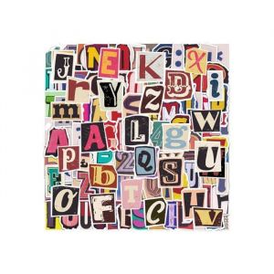 100 Pcs Autocollants Alphabet Scrapbooking Stickers Lettres Alphabet Autocollants Alphabet R&eacute;tro Lettre Autocollante en Imper