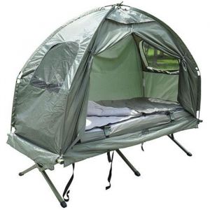Lit de camp - Non spécifié - Modèle complet - Aluminium léger - 2 places - Couleur verte