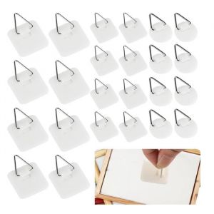 45 Pcs Crochet Adhesif Mural Accroche Tableau Adhesif Attache Cadre Adh&eacute;sif Accroche Tableau Mural Invisibles Accroche Tableau