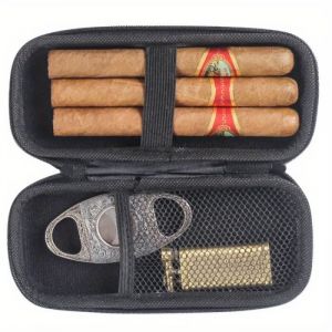 Etui à cigarvoyage portablehydratant à cigaresboîte extérieure légèrecoupe-cigare non inclus
