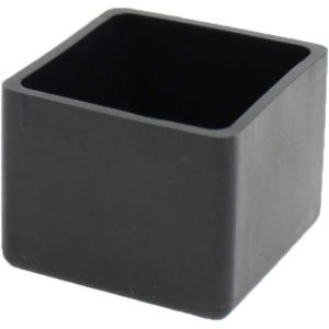 Embouts carrés en caoutchouc pour chaises tables pieds de meubles 50 mm (noir 4 pièces)