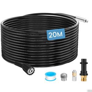 20M Tuyau D&eacute;boucheur Canalisation pour Nettoyeur Haute Pression K&auml;rcher K2 K3 K4 K5 K6 K7 HD HDs 180Bar Kit Furet Professional