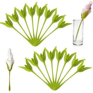 16 Pcs Porte-serviettes de Table Fleur Art Cr&eacute;atif Service de Table D&eacute;coration F&ecirc;te Anniversaire Mariage Porte-serviettes