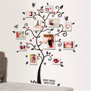 Muraux arbre 3d autocollants en PVC Amovibles Cadre Photo Stickers mural Chambre DIY décorations Accueil Mural Salon DéCor